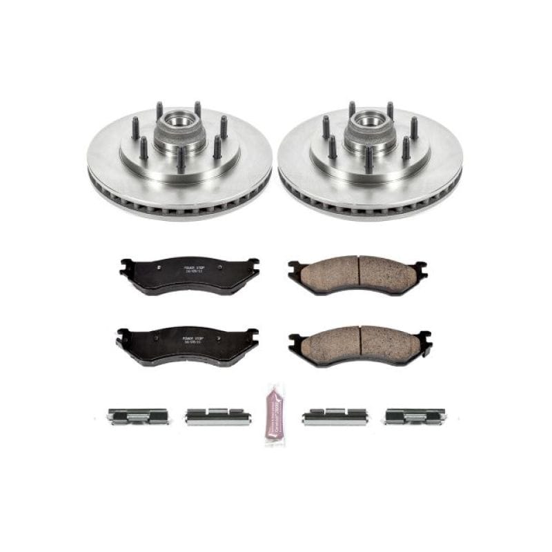 PowerStop — OE Stock Replacement Low-Dust Ceramic Brake Pad and Rotor Kit