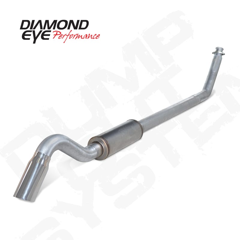 Diamond Eye Performance — KIT, 4", TURBO-BACK, SINGLE TURN DOWN; ALUMINIZED