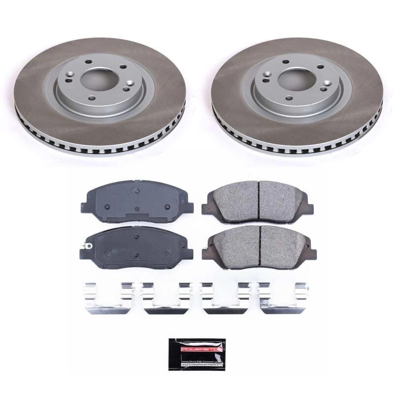 PowerStop — Semi-Coated Rotor and Low-Dust Ceramic Brake Pad Kit