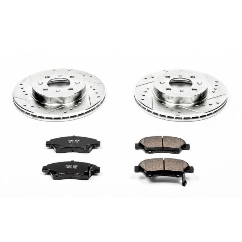 PowerStop — Z23 Daily Driver Carbon-Fiber Ceramic Brake Pad and Drilled & Slotted Rotor Kit