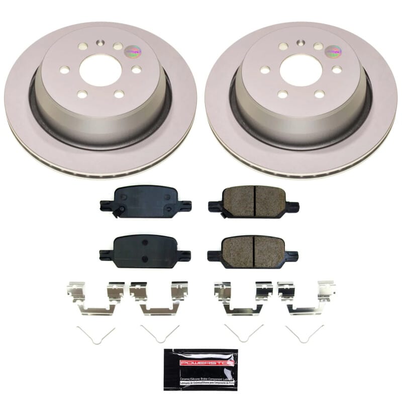 PowerStop — Genuine Geomet Coated Rotor and Low-Dust Ceramic Brake Pad Kit