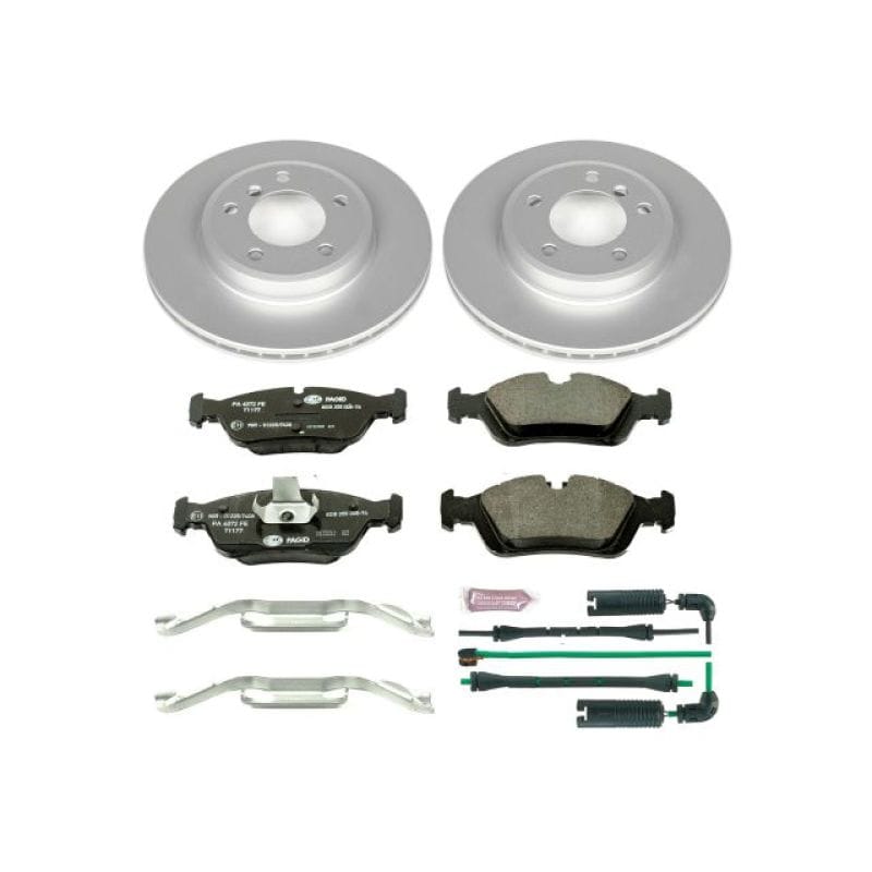 PowerStop — Genuine Geomet Coated Rotors, ECE-R90 Brake Pads + Hardware Kit