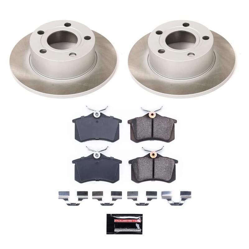 PowerStop — Semi-Coated Rotor and Low-Dust Ceramic Brake Pad Kit