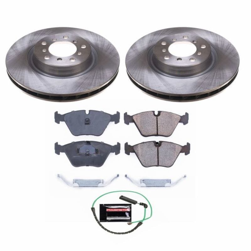 PowerStop — OE Stock Replacement Low-Dust Ceramic Brake Pad and Rotor Kit