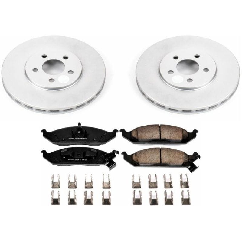 PowerStop — Genuine Geomet Coated Rotor and Low-Dust Ceramic Brake Pad Kit