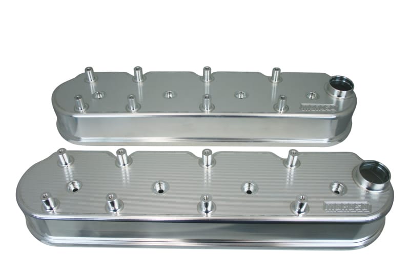 Moroso — Moroso GM LS Valve Cover - 2.5in - w/Coil Mounts - COPO Breathers on Each Cover - Billet Alum - Pair