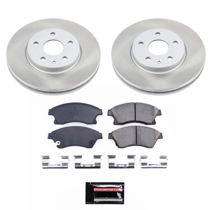 PowerStop — Semi-Coated Rotor and Low-Dust Ceramic Brake Pad Kit