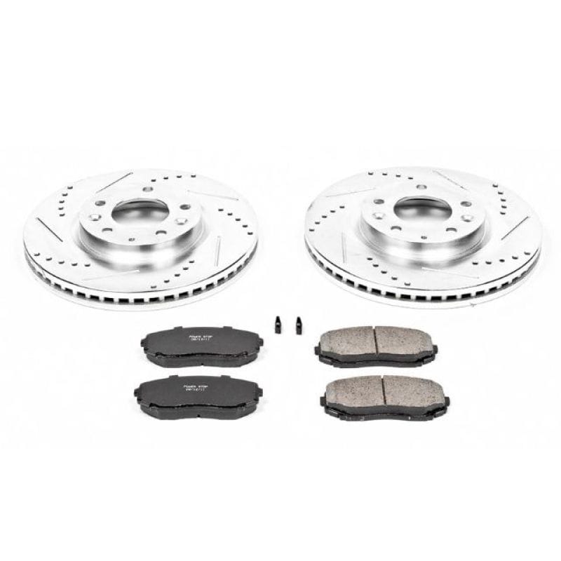 PowerStop — Z23 Daily Driver Carbon-Fiber Ceramic Brake Pad and Drilled & Slotted Rotor Kit