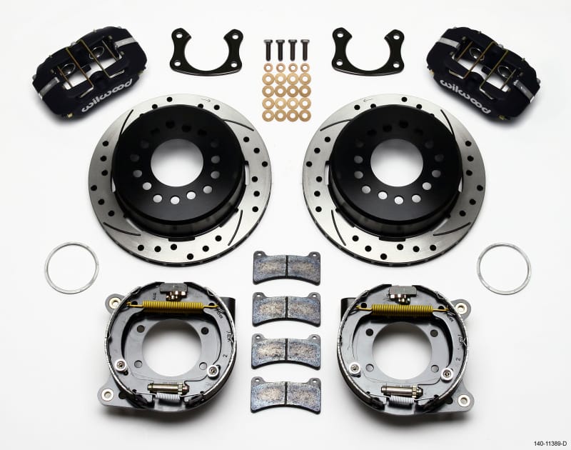 Wilwood — KIT,REAR,DISC/DRUM,BIG FORD,NEW STYLE 2.50 OFF,1PC 11.00,SRP,BLACK PWD CT