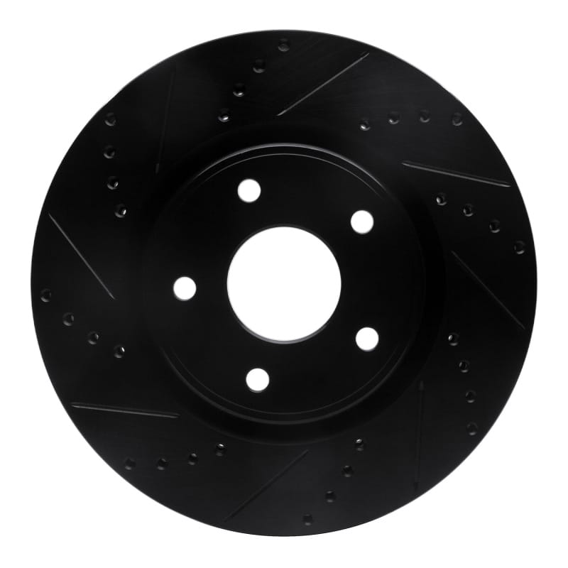 R1 Concepts — R1 Concepts Brake Rotor Drilled and Slotted Black