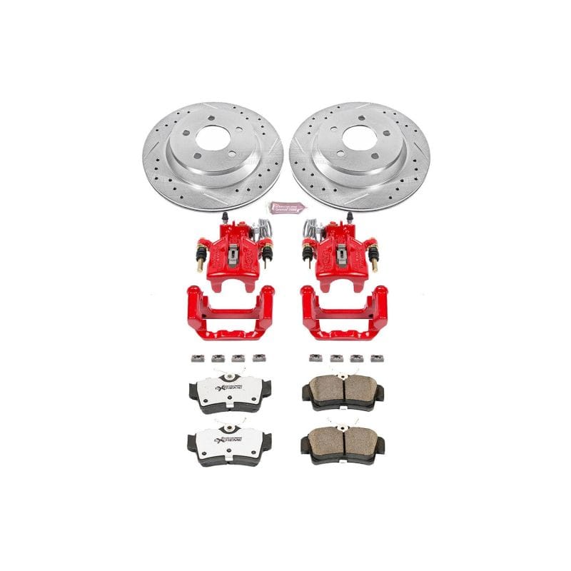 PowerStop — Z26 Street Performance Ceramic Brake Pad, Drilled Slotted Rotor, and Caliper Kit