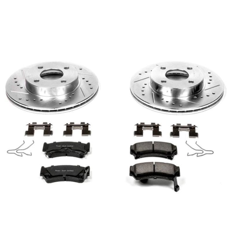 PowerStop — Z23 Daily Driver Carbon-Fiber Ceramic Brake Pad and Drilled & Slotted Rotor Kit