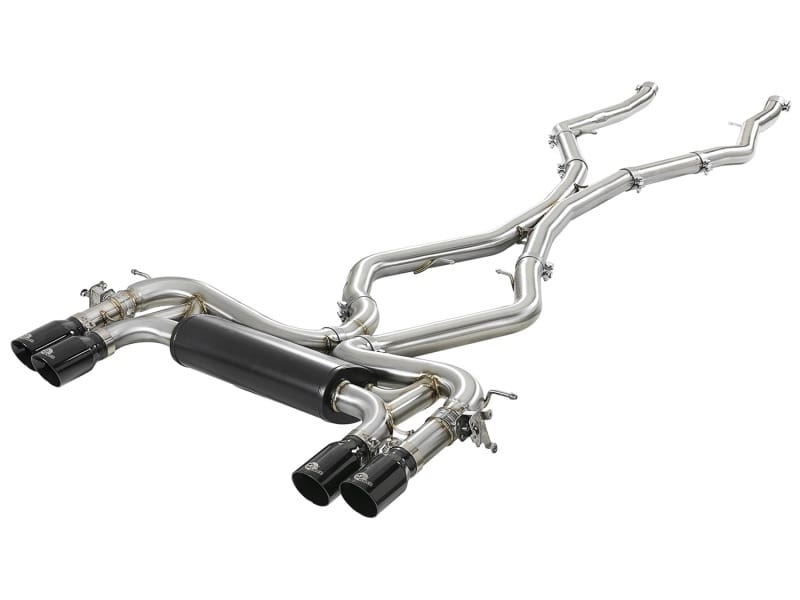 aFe — MACH Force-XP 3-1/2 IN 304 Stainless Steel Cat-Back Exhaust System w/ Black Ti