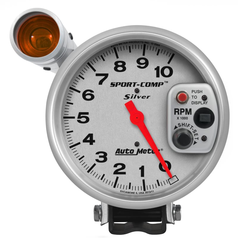 AutoMeter — GAUGE, TACHOMETER, 5", 10K RPM, PEDESTAL W/ EXT. SHIFT-LITE, ULTRA-LITE