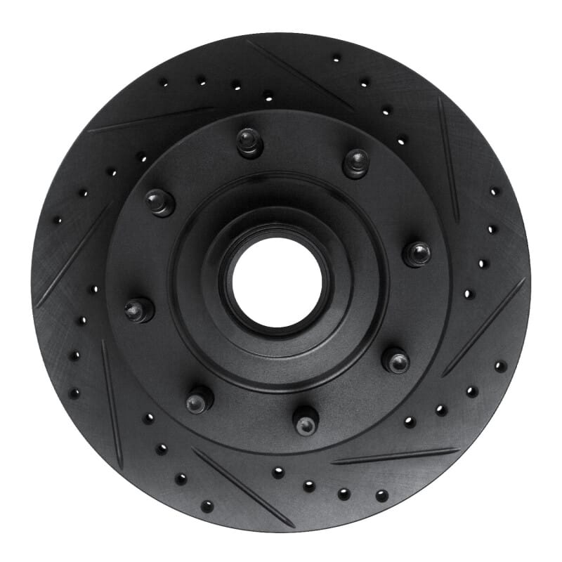 R1 Concepts — R1 Concepts Brake Rotor Drilled and Slotted Black