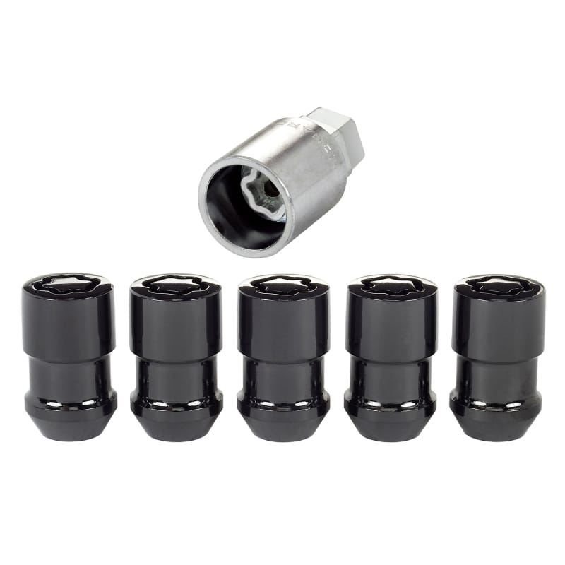 McGard — Cone Seat Exposed Style Wheel Locks-Black-5 Lock Set