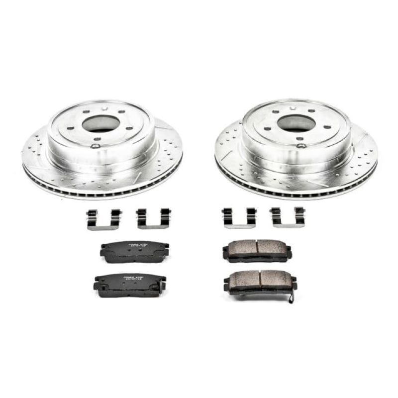 PowerStop — Z23 Daily Driver Carbon-Fiber Ceramic Brake Pad and Drilled & Slotted Rotor Kit