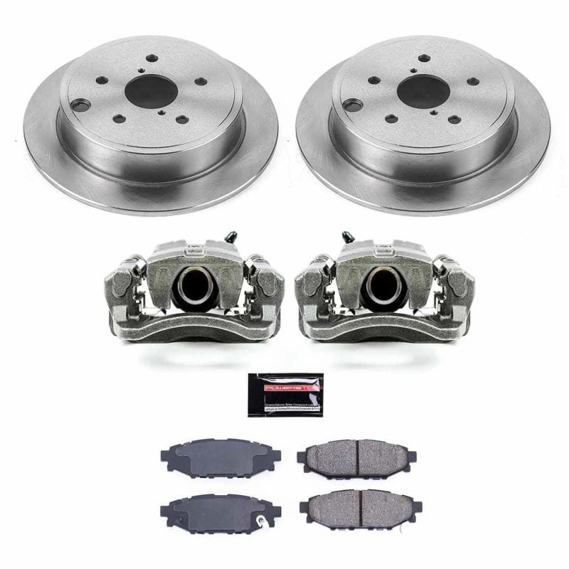PowerStop — OE Stock Replacement Low-Dust Ceramic Brake Pad, Rotor and Caliper Kit