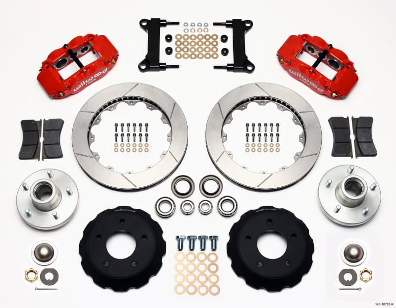 Wilwood — KIT,FRONT,C-10 CPP SPINDLE,FNSL6R,14.00 ROTOR,RED
