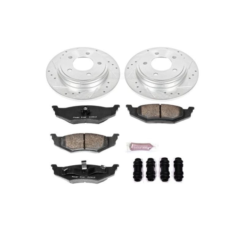 PowerStop — Z23 Daily Driver Carbon-Fiber Ceramic Brake Pad and Drilled & Slotted Rotor Kit