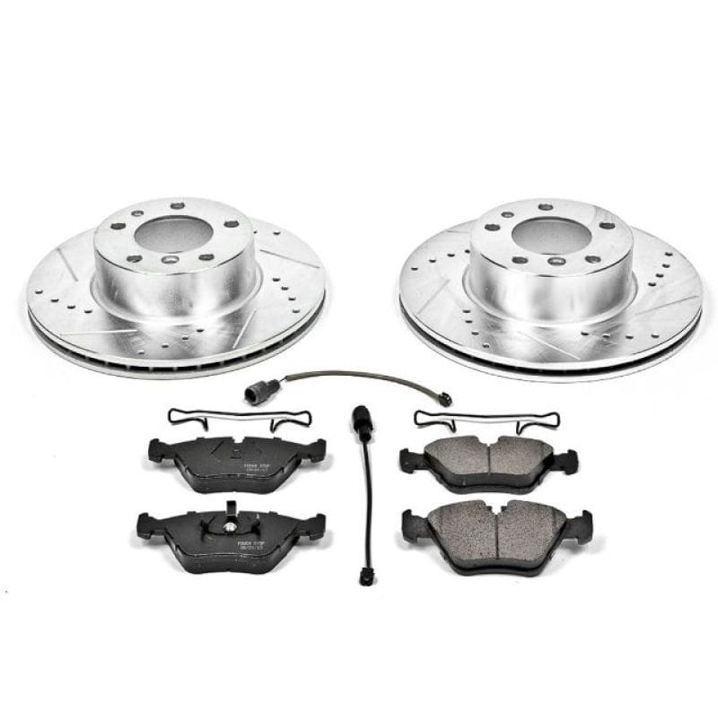 PowerStop — Z23 Daily Driver Carbon-Fiber Ceramic Brake Pad and Drilled & Slotted Rotor Kit