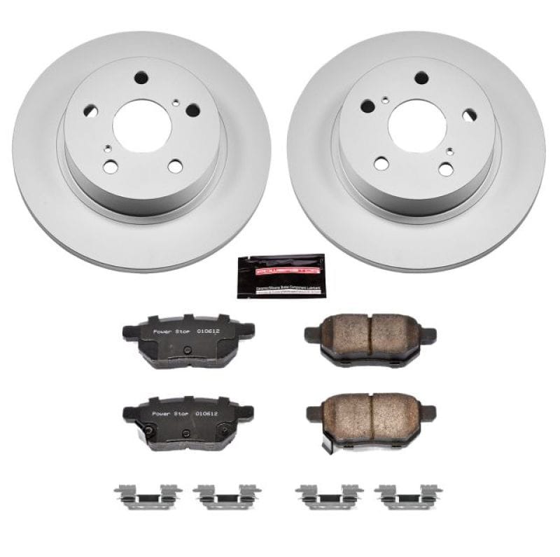 PowerStop — Genuine Geomet Coated Rotor and Low-Dust Ceramic Brake Pad Kit