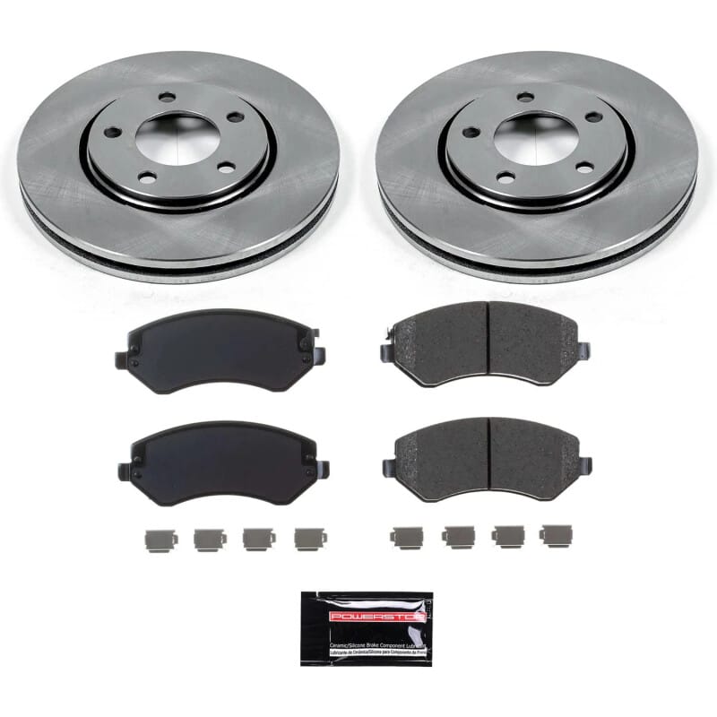 PowerStop — Semi-Coated Rotor and Low-Dust Ceramic Brake Pad Kit