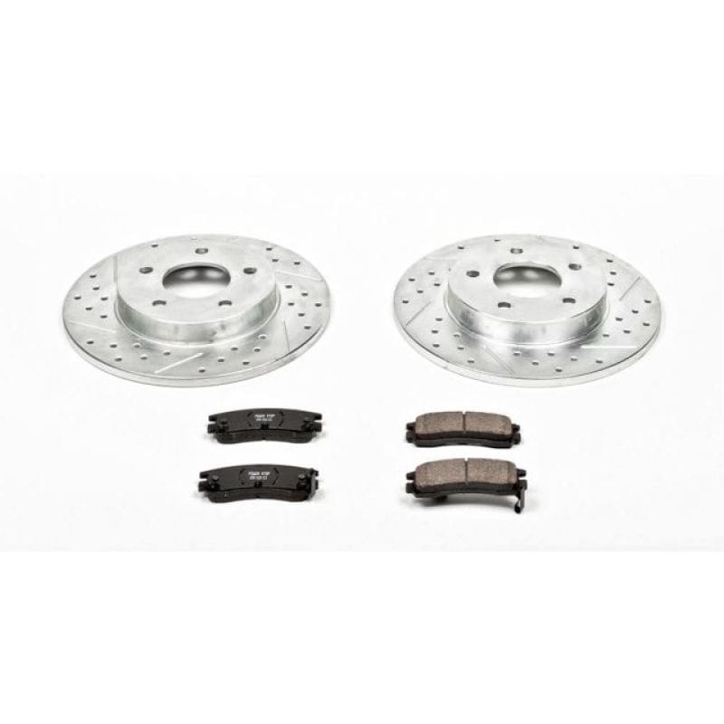 PowerStop — Z23 Daily Driver Carbon-Fiber Ceramic Brake Pad and Drilled & Slotted Rotor Kit