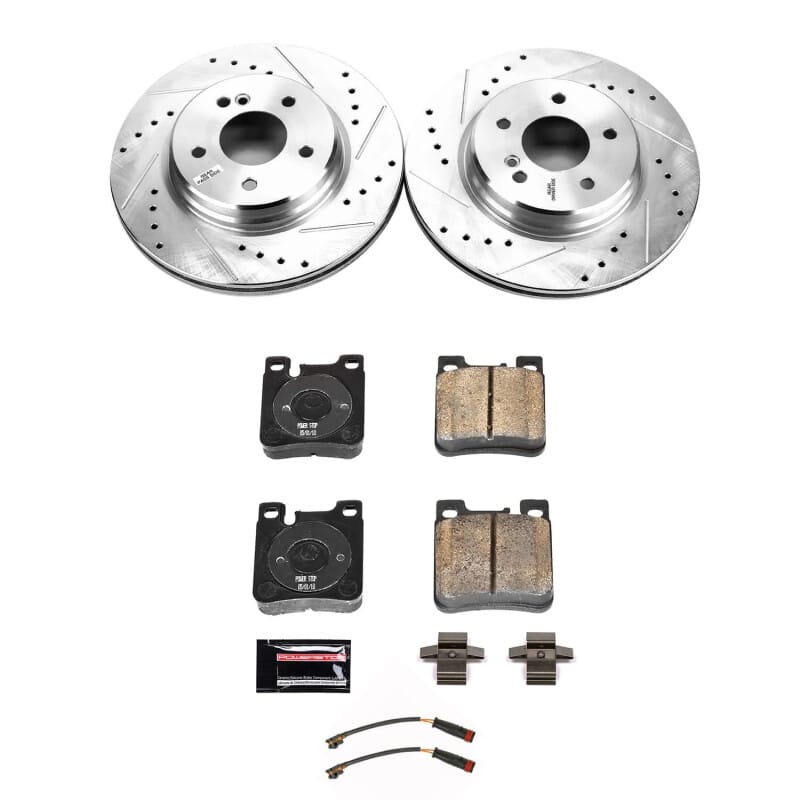 PowerStop — Z23 Daily Driver Carbon-Fiber Ceramic Brake Pad and Drilled & Slotted Rotor Kit