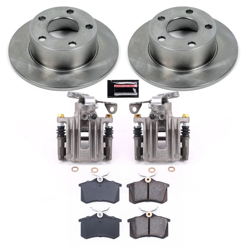 PowerStop — OE Stock Replacement Low-Dust Ceramic Brake Pad, Rotor and Caliper Kit