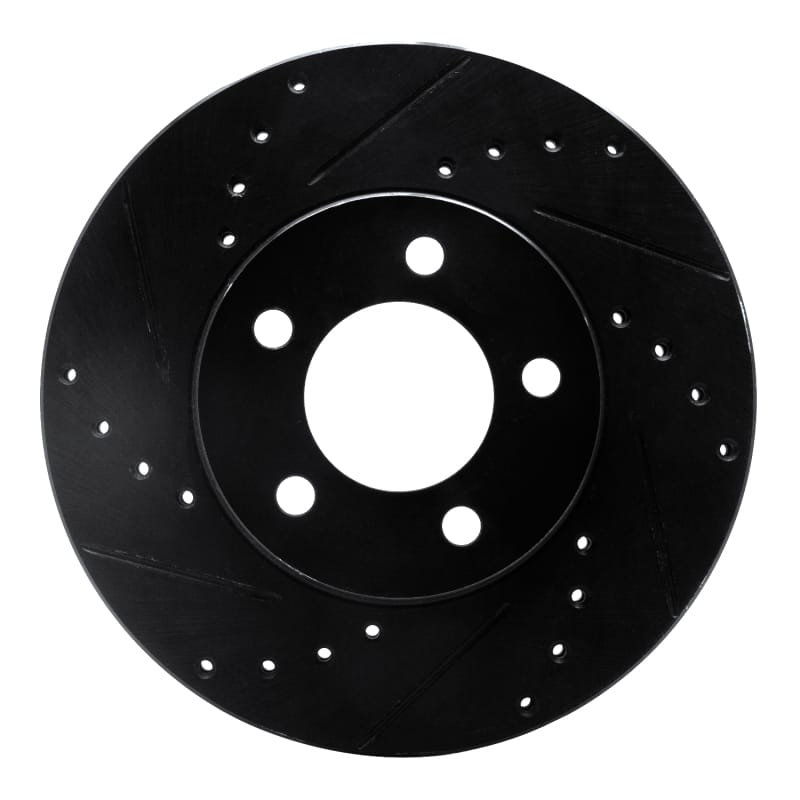 R1 Concepts — R1 Concepts Brake Rotor Drilled and Slotted Black