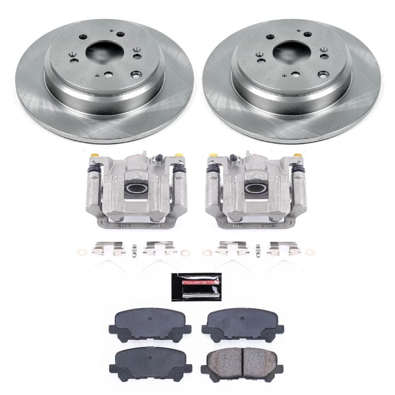 PowerStop — OE Stock Replacement Low-Dust Ceramic Brake Pad, Rotor and Caliper Kit