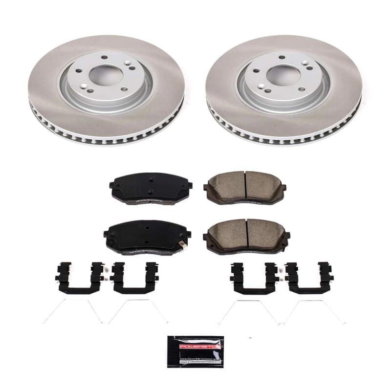 PowerStop — Semi-Coated Rotor and Low-Dust Ceramic Brake Pad Kit