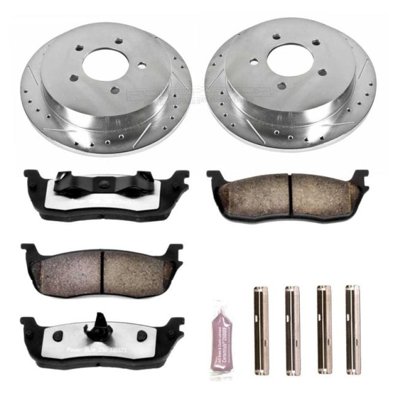 PowerStop — Z36 Truck and SUV Carbon-Fiber Ceramic Brake Pad and Drilled & Slotted Rotor Kit