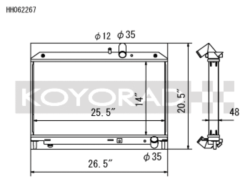 Koyo — Koyorad HH062267 Racing All Aluminum Radiator