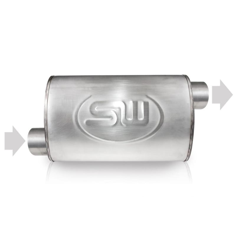 Stainless Works — Stainless Works Turbo Chambered Muffler 2-1/4" Offset/Offset Opposite Side