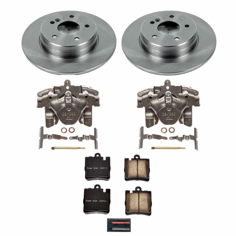 PowerStop — OE Stock Replacement Low-Dust Ceramic Brake Pad, Rotor and Caliper Kit