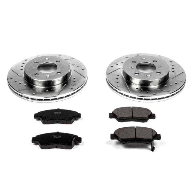 PowerStop — Z23 Daily Driver Carbon-Fiber Ceramic Brake Pad and Drilled & Slotted Rotor Kit