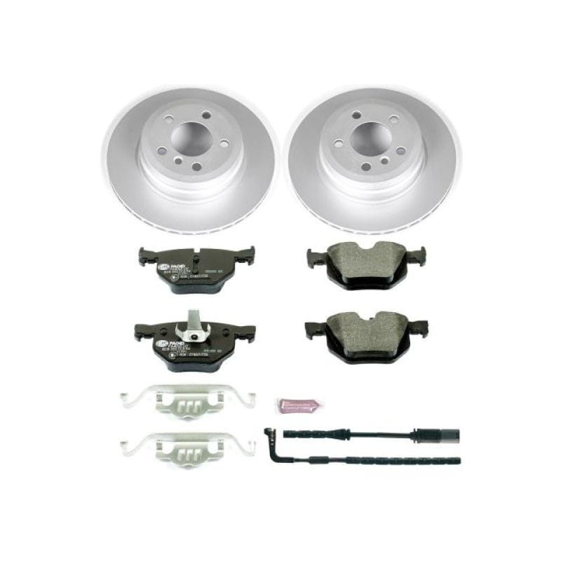 PowerStop — Genuine Geomet Coated Rotors, ECE-R90 Brake Pads + Hardware Kit