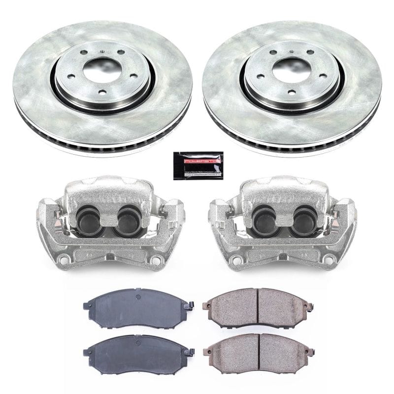 PowerStop — OE Stock Replacement Low-Dust Ceramic Brake Pad, Rotor and Caliper Kit