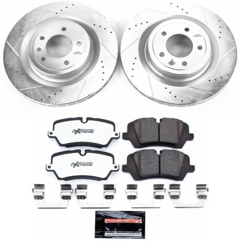 PowerStop — Z36 Truck and SUV Carbon-Fiber Ceramic Brake Pad and Drilled & Slotted Rotor Kit