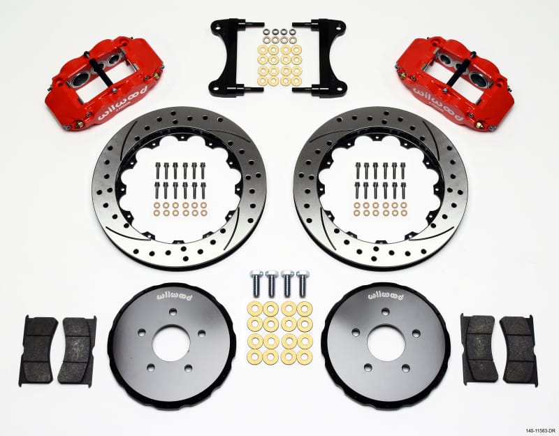 Wilwood — KIT,FRONT,NISSAN 370Z/G37,13.00 ROTOR DRILLED,RED