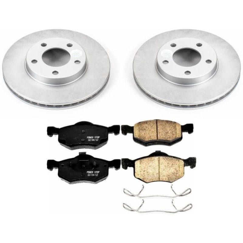PowerStop — Genuine Geomet Coated Rotor and Low-Dust Ceramic Brake Pad Kit