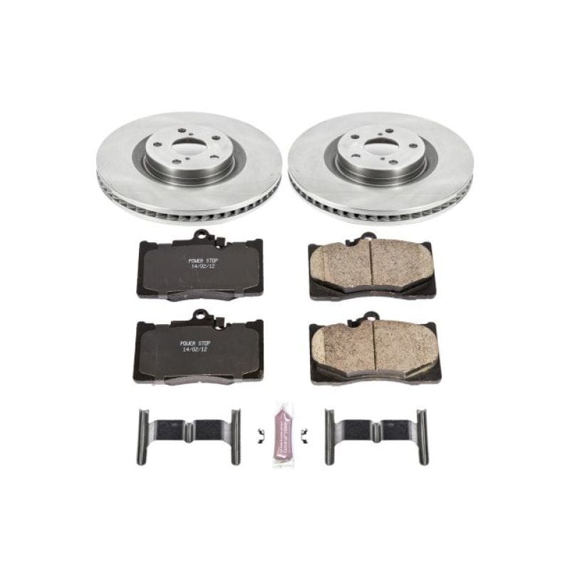 PowerStop — OE Stock Replacement Low-Dust Ceramic Brake Pad and Rotor Kit