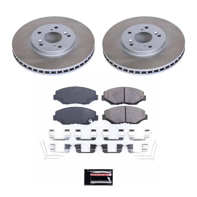 PowerStop — Semi-Coated Rotor and Low-Dust Ceramic Brake Pad Kit