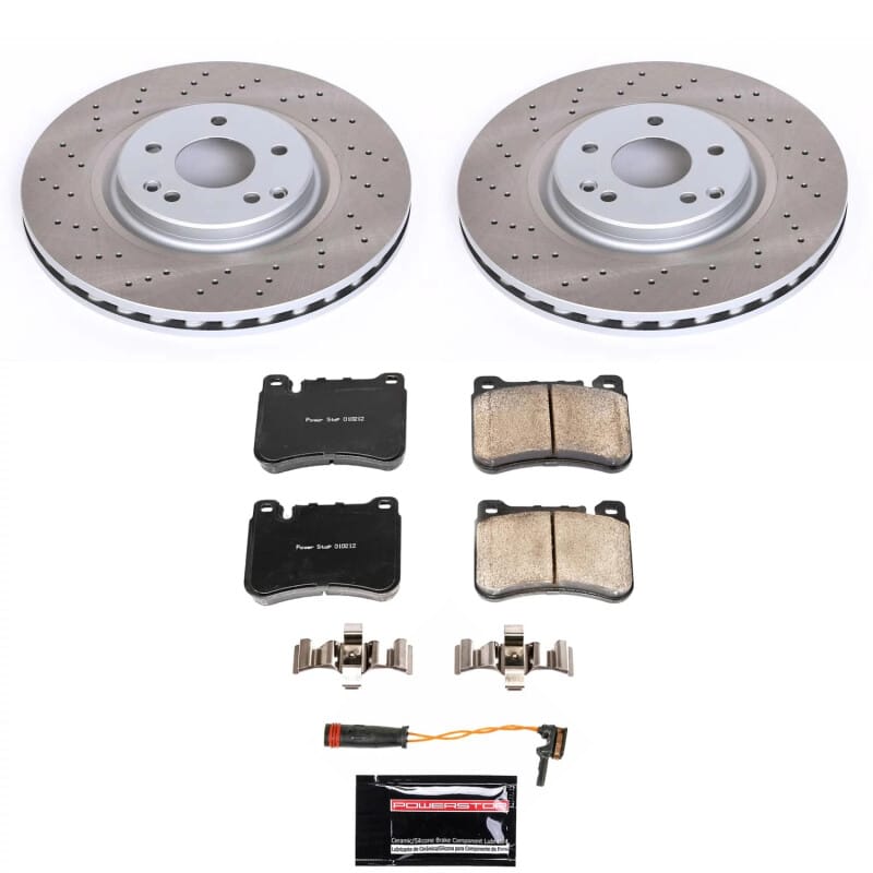 PowerStop — Semi-Coated Rotor and Low-Dust Ceramic Brake Pad Kit