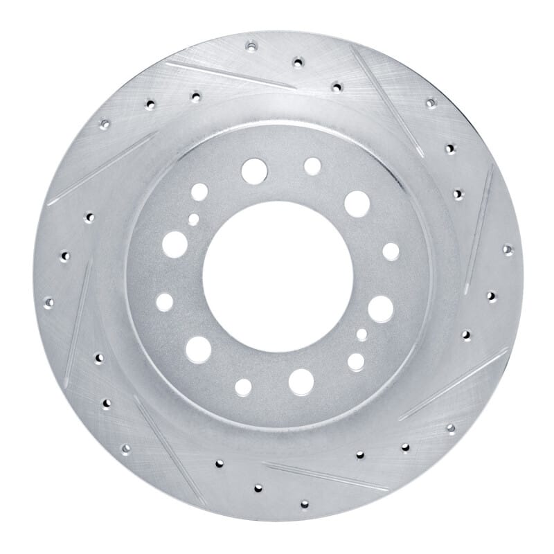 R1 Concepts — R1 Concepts Brake Rotor Drilled and Slotted Silver