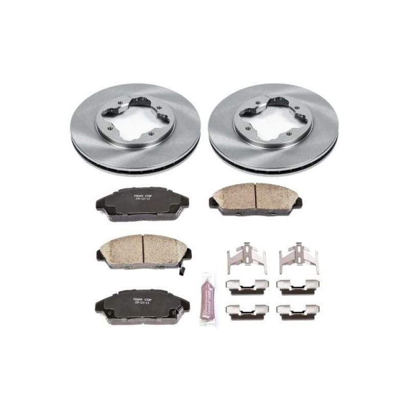 PowerStop — OE Stock Replacement Low-Dust Ceramic Brake Pad and Rotor Kit