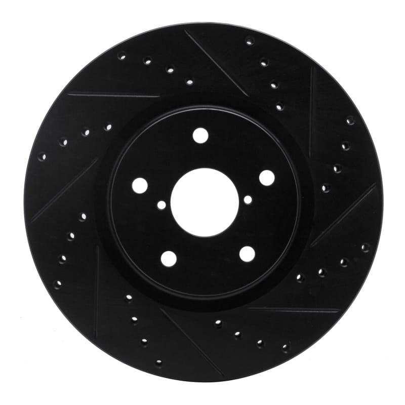 R1 Concepts — R1 Concepts Brake Rotor Drilled and Slotted Black