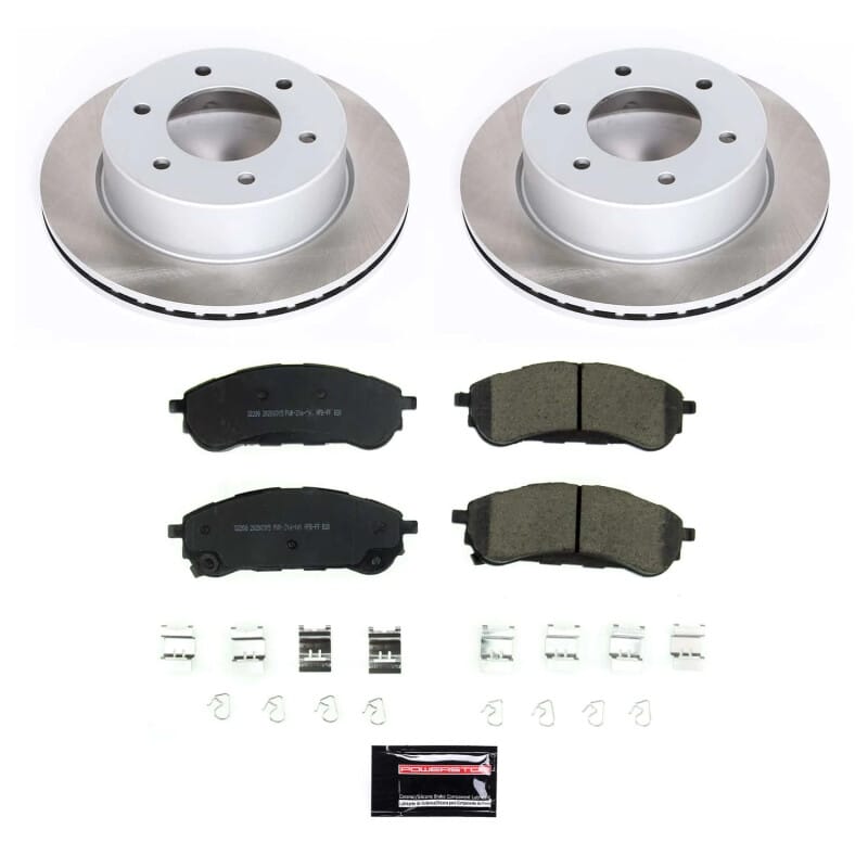 PowerStop — Semi-Coated Rotor and Low-Dust Ceramic Brake Pad Kit